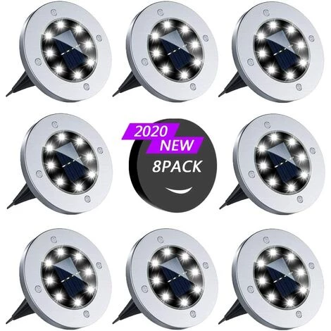 BETTERLIFE Lumière Solaire Extérieure 8 LED 8 Pcs Projecteur De Jardin Lumière Solaire étanche IP65 Décoration De Lumière De Pelouse Pour Jardin Terrasse Jardin Pelouse (blanc) 3 BETTERLIFE Lumière Solaire Extérieure 8 LED 8 Pcs Projecteur De Jardin Lumière Solaire étanche IP65 Décoration De Lumière De Pelouse Pour Jardin Terrasse Jardin Pelouse (blanc)
