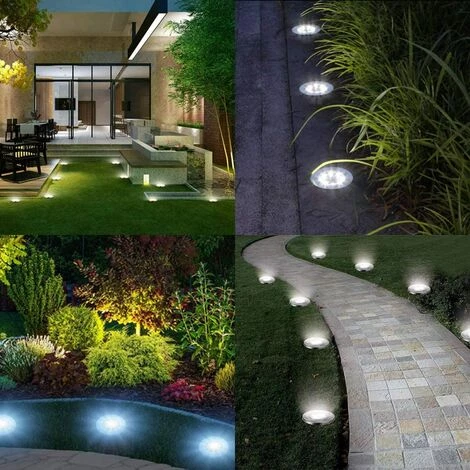 BETTERLIFE Lumière Solaire Extérieure 8 LED 8 Pcs Projecteur De Jardin Lumière Solaire étanche IP65 Décoration De Lumière De Pelouse Pour Jardin Terrasse Jardin Pelouse (blanc) 4 BETTERLIFE Lumière Solaire Extérieure 8 LED 8 Pcs Projecteur De Jardin Lumière Solaire étanche IP65 Décoration De Lumière De Pelouse Pour Jardin Terrasse Jardin Pelouse (blanc) – Image 2