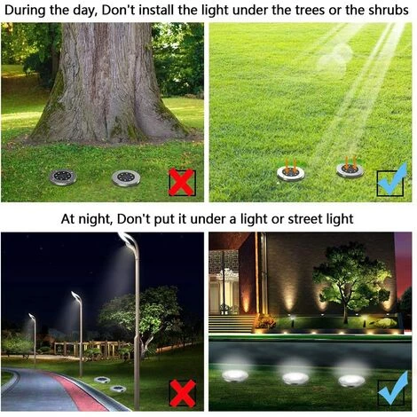 BETTERLIFE Lumière Solaire Extérieure 8 LED 8 Pcs Projecteur De Jardin Lumière Solaire étanche IP65 Décoration De Lumière De Pelouse Pour Jardin Terrasse Jardin Pelouse (blanc) 5 BETTERLIFE Lumière Solaire Extérieure 8 LED 8 Pcs Projecteur De Jardin Lumière Solaire étanche IP65 Décoration De Lumière De Pelouse Pour Jardin Terrasse Jardin Pelouse (blanc) – Image 3