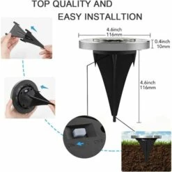 BETTERLIFE Lumière Solaire Extérieure 8 LED 8 Pcs Projecteur De Jardin Lumière Solaire étanche IP65 Décoration De Lumière De Pelouse Pour Jardin Terrasse Jardin Pelouse (blanc) 11 BETTERLIFE Lumière Solaire Extérieure 8 LED 8 Pcs Projecteur De Jardin Lumière Solaire étanche IP65 Décoration De Lumière De Pelouse Pour Jardin Terrasse Jardin Pelouse (blanc) -Luminaire solaire Soldes 2022 26613474 5