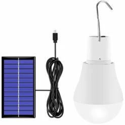 ASUPERMALL Ampoule Solaire Led Ampoule Rechargeable Usb Exterieur Camping Exterieur Eclairage D'Urgence Blanc