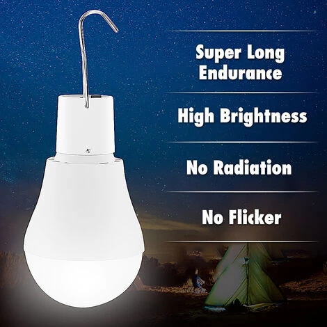 ASUPERMALL Ampoule Solaire Led Ampoule Rechargeable Usb Exterieur Camping Exterieur Eclairage D'Urgence Blanc 5 ASUPERMALL Ampoule Solaire Led Ampoule Rechargeable Usb Exterieur Camping Exterieur Eclairage D'Urgence Blanc – Image 3