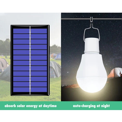 ASUPERMALL Ampoule Solaire Led Ampoule Rechargeable Usb Exterieur Camping Exterieur Eclairage D'Urgence Blanc 6 ASUPERMALL Ampoule Solaire Led Ampoule Rechargeable Usb Exterieur Camping Exterieur Eclairage D'Urgence Blanc – Image 4