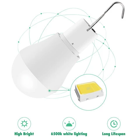 ASUPERMALL Ampoule Solaire Led Ampoule Rechargeable Usb Exterieur Camping Exterieur Eclairage D'Urgence Blanc 7 ASUPERMALL Ampoule Solaire Led Ampoule Rechargeable Usb Exterieur Camping Exterieur Eclairage D'Urgence Blanc – Image 5