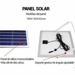 BARCELONA LED Projecteur LED Solaire 25W Avec Télécommande | Blanc Froid - Blanc Froid 11 BARCELONA LED Projecteur LED Solaire 25W Avec Télécommande | Blanc Froid - Blanc Froid -Luminaire solaire Soldes 2022 26857093 5