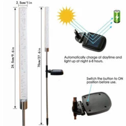 DRILLPRO Lot De 2 Spots Solaire Encastrer RVB H.70cm IP65 -Luminaire solaire Soldes 2022 27076287 5