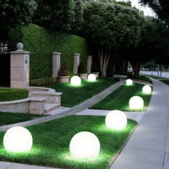 ETC-SHOP Ensemble De 8 LED Lampes Solaires Extérieures Boule Conception Terre Broche Prise Lumières Jardin Chemin éclairage -Luminaire solaire Soldes 2022 27101093 3