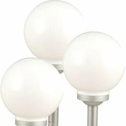 ETC-SHOP 3x Lampe Boule Lumineuse Enfichable Lampe De Jardin Lampe Solaire D'extérieur, Lampe Solaire Enfichable, Interrupteur Marche/arrêt Piquet De Sol, DMxH 20x62cm, Balcon De Jardin -Luminaire solaire Soldes 2022 27120543 2