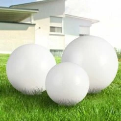 ETC-SHOP 3x Lampe Boule Lumineuse Enfichable Lampe De Jardin Lampe Solaire D'extérieur, Lampe Solaire Enfichable, Interrupteur Marche/arrêt Piquet De Sol, DMxH 20x62cm, Balcon De Jardin -Luminaire solaire Soldes 2022 27120543 3
