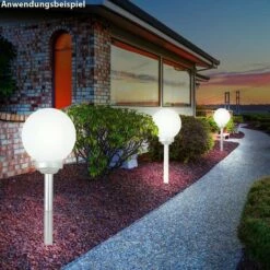 ETC-SHOP Lot De 2 Boules Solaires LED Piquets De Sol Lampes D'extérieur éclairage De Chemin De Jardin P44 -Luminaire solaire Soldes 2022 27120544 4