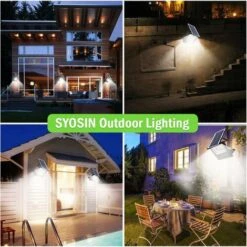 MANTA 200W Lampadaire Extérieur LED PIR Solaire Détecteur De Mouvement Jardin Flood Security Lights Lampe -Luminaire solaire Soldes 2022 27648663 5