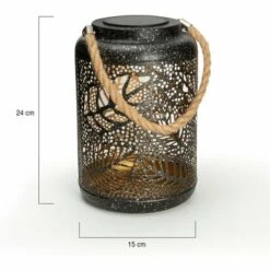 IDMARKET Lot De 2 Lanternes Solaires à LED Motifs Feuilles à Poser Ou Suspendre -Luminaire solaire Soldes 2022 27824728 3