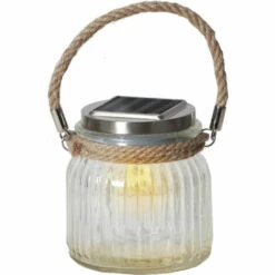 STAR Lampe De Table Solaire JAR GLASS