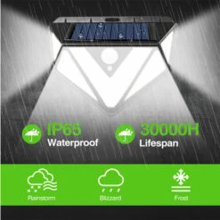 BETTERLIFE Lumière Solaire Extérieure, Version Améliorée 2020 De La Lumière Solaire De Capteur De Mouvement Avec Fonction D'alarme, 3 Modes D'éclairage, Grand Angle 270 °, Lumière D'inondation Solaire étanche IP65, Pour Porche, Terrasse, Allée (1 Pièces) -Luminaire solaire Soldes 2022 28260694 5