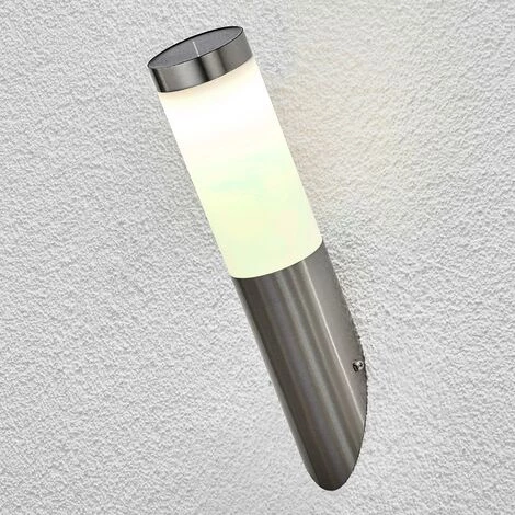 LINDBY LED Applique Murale Solaire 'Jolla' En Inox - Inox, Blanc Opale 3 LINDBY LED Applique Murale Solaire 'Jolla' En Inox - Inox, Blanc Opale