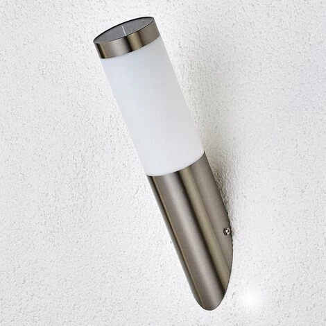 LINDBY LED Applique Murale Solaire 'Jolla' En Inox - Inox, Blanc Opale 4 LINDBY LED Applique Murale Solaire 'Jolla' En Inox - Inox, Blanc Opale – Image 2