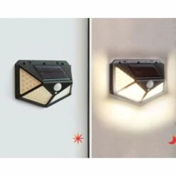 BETTERLIFE Applique Murale Solaire 100LED Avec Deux Lampes Solaires Extérieures Détecteurs De Mouvement D'éclairage Solaire Extérieur, Puissants Projecteurs Solaires Sans Fil, Lampes De Jardin Solaires Avec 3 Modes D'éclairage, Cour-2pcs -Luminaire solaire Soldes 2022 28904912 4