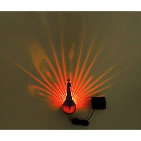 ETC-SHOP RVB LED Lumière Solaire Extérieure Décoration Projecteur Jardin Applique Murale Figure D'oiseau Terrasse Paon Statue 7 ETC-SHOP RVB LED Lumière Solaire Extérieure Décoration Projecteur Jardin Applique Murale Figure D'oiseau Terrasse Paon Statue – Image 5