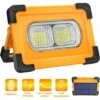 BEARSU Projecteur LED Rechargeable Lampe Chantier 80W 4000 Lumens Projecteur Portable Avec Pannea Solaire 4 Modes Super Brillant Lampe De Travail Avec Batterie 11000mAh Pour Camping, Bricolage -Luminaire solaire Soldes 2022 29667513 1