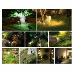 Perle Rare 2 Pièces De Projecteur Solaire Pour Pelouse 7LED Jardin Extérieur Jardin Jardin Lumière Plug-in Paysage RGB (lumière Chaude -Luminaire solaire Soldes 2022 29871451 5