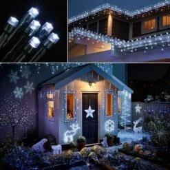 Betterlife 200LED Extérieur Lumière Solaire Guirlande Décoration éclairage Extérieur Vacances Décoration Lumière Blanc Froid== -Luminaire solaire Soldes 2022 30049867 3