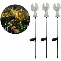 LangRay Lumière Solaire Ange, Paquet De 2 Dehors De Angel Chemin Lumières De Pieu Ailes Lumineuses Colorées Lampes Ornements De Jardin éclairage Décoratif (Paquet De 2) -Luminaire solaire Soldes 2022 30188627 5