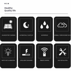 HAPPYSHOPPING Lustre Solaire LED Super Lumineux Retro Ampoule Lumiere 3 Luminosite Telecommande Lumiere Blanche IP65 -Luminaire solaire Soldes 2022 30212172 2