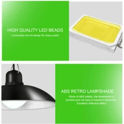 HAPPYSHOPPING Lustre Solaire LED Super Lumineux Retro Ampoule Lumiere 3 Luminosite Telecommande Lumiere Blanche IP65 -Luminaire solaire Soldes 2022 30212172 4