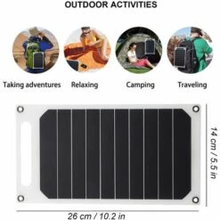 ASUPERMALL Mini Chargeur De Batterie Portable 5V Usb 10W Panneau Solaire Avec Ventouse Et Mousqueton -Luminaire solaire Soldes 2022 30246070 5