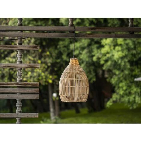 LUMISKY Suspension Solaire Bohème Naturel Style Vannerie Tressée LED Blanc Chaud HOLIDAY H 42 Cm - Beige 4 LUMISKY Suspension Solaire Bohème Naturel Style Vannerie Tressée LED Blanc Chaud HOLIDAY H 42 Cm - Beige â Image 2