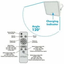 ARUM LIGHTING Projecteur Solaire MENDOZA 50W LED Avec Son Panneau Solaire Et Télécommande | Température De Couleur: Blanc Froid 6000K -Luminaire solaire Soldes 2022 30355020 3