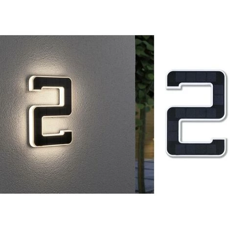 Eclairage Solaire Pour Numéro De Maison Paulmann 79843 LED Intégrée N/A Puissance: 0.20 W Blanc Chaud N/A 3 Eclairage Solaire Pour Numéro De Maison Paulmann 79843 LED Intégrée N/A Puissance: 0.20 W Blanc Chaud N/A