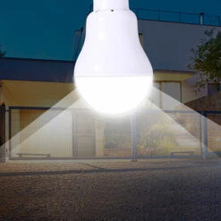 ASUPERMALL Ampoule De Secours Etanche Exterieure Solaire Portable 3W 12Leds Avec Panneau Solaire, Style De Laniere -Luminaire solaire Soldes 2022 30589866 5