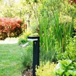 LUMIHOME Borne Led Solaire Venus Led 70 Cm - Noire - Avec Détecteur De Mouvement - 3 Modes D'éclairage 75 à 600 Lumens -Luminaire solaire Soldes 2022 30765261 2