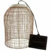 LUMISKY Suspension Solaire Bohème Naturel Style Vannerie Tressée LED Blanc Chaud KO SAMUY H 46 Cm - Marron -Luminaire solaire Soldes 2022 30810491 1