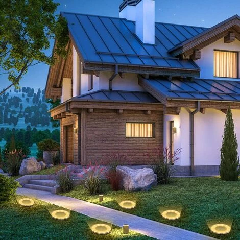 LONGZIMING LED Lampe Solaire Au Sol 4 Pack, 12 LEDs Eclairage Exterieur Solaire, Etanche IP68, Réverbère Lumières, Ensevelies Lumière Pour Chemin Jardin Terrace Cour Pelouse(Blanc Chaud) 7 LONGZIMING LED Lampe Solaire Au Sol 4 Pack, 12 LEDs Eclairage Exterieur Solaire, Etanche IP68, Réverbère Lumières, Ensevelies Lumière Pour Chemin Jardin Terrace Cour Pelouse(Blanc Chaud) – Image 5