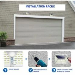 Triomphe Lot De 2 Projecteurs Solaire Avec Détecteur De Mouvement 100LED Applique Murale Solaire Lumineuse à Quatre Faces -Luminaire solaire Soldes 2022 31134182 4
