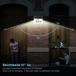 BRIDAY Numéro De Maison à éclairage Solaire Avec 7 LED, Numéro De Maison Solaire Lampe De Numéro De Maison Solaire Avec Interrupteur Crépusculaire Détecteur De Mouvement En Acier Inoxydable, Respectueux De L'environnement, Blanc -Luminaire solaire Soldes 2022 31571515 4