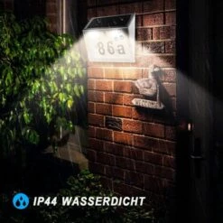 BRIDAY Numéro De Maison à éclairage Solaire Avec 7 LED, Numéro De Maison Solaire Lampe De Numéro De Maison Solaire Avec Interrupteur Crépusculaire Détecteur De Mouvement En Acier Inoxydable, Respectueux De L'environnement, Blanc -Luminaire solaire Soldes 2022 31571515 5