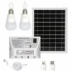 LRISHOM Systeme D'Eclairage Solaire Portable Etanche 5.5W Panneau Solaire 1W Et 2W Ampoules A Led 5000Mah Controleur Avec Chargeur De Telephone Port Compatible Avec Android / Ios / Type C -Luminaire solaire Soldes 2022 31982798 1