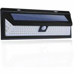 MERKMAK 118 Led Lampe Solaire 1000 Lumens Applique Mural Pir Mouvement Capteur Ip65 Etanche Jardin Exterieur