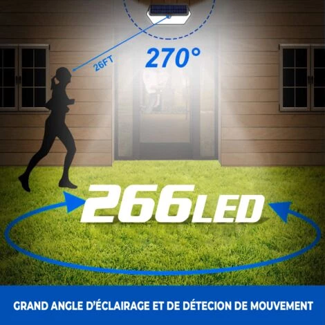 EUROPALAMP PROJECTEUR SOLAIRE DÉTECTEUR DE MOUVEMENT 266 PCS LED 2500 LUMENS 6 EUROPALAMP PROJECTEUR SOLAIRE DÉTECTEUR DE MOUVEMENT 266 PCS LED 2500 LUMENS – Image 4