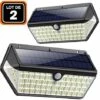 EUROPALAMP LOT DE 2 PROJECTEURS SOLAIRE DÉTECTEUR DE MOUVEMENT 266 PCS LED 2500 LUMENS - Blanc Froid 6000K -Luminaire solaire Soldes 2022 32340096 1