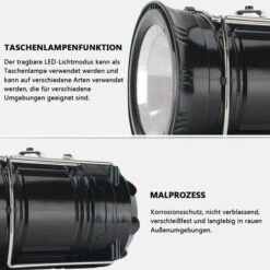 AIDUCHO Lanterne De Camping à LED Solaire Et Lampe De Poche USB Pour Extérieur, Adaptée Pour Les Urgences, Les Tempêtes, Les Pannes, Les Lanternes Extérieures Portatives -Luminaire solaire Soldes 2022 32356126 4