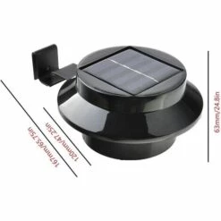DEVENIRRICHE Lot De 6 Lampes LED à énergie Solaire Pour Gouttière, Clôture, Toit, Gouttière, Jardin, Cour, Mur, Noir -Luminaire solaire Soldes 2022 32495625 3