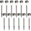 B.K.Licht Set De 12 Lampes Solaires LED Pour L'extérieur I Ø55 Mm I IP44 I Allumage/extinction Automatique I Lampe De Jardin I Lampe Jardin Avec Piquet I Lampe Solaire -Luminaire solaire Soldes 2022 32500097 1