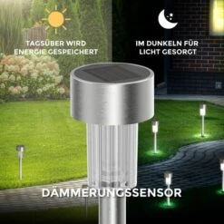 B.K.Licht Set De 12 Lampes Solaires LED Pour L'extérieur I Ø55 Mm I IP44 I Allumage/extinction Automatique I Lampe De Jardin I Lampe Jardin Avec Piquet I Lampe Solaire -Luminaire solaire Soldes 2022 32500097 4