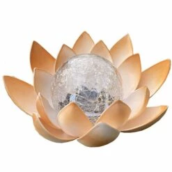 BETTERLIFE Lampe Solaire Fleur De Lotus - Fleur LED Lumineuse Par Énergie Solaire - Décoration Écologique Pour Jardin