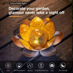 BETTERLIFE Lampe Solaire Fleur De Lotus - Fleur LED Lumineuse Par Énergie Solaire - Décoration Écologique Pour Jardin -Luminaire solaire Soldes 2022 32685474 4