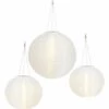 ILOVEMILAN Lot De 3 Lampions Chinois Solaires Blancs à LED Blanc Chaud -Luminaire solaire Soldes 2022 32701070 1